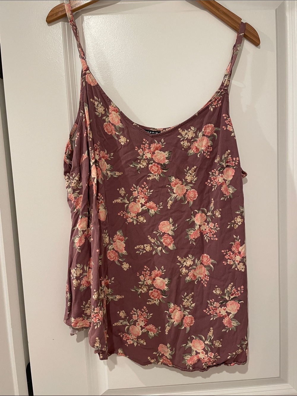 Torrid Floral Spaghetti Strap Cami Top - Mauve Pink size 3x